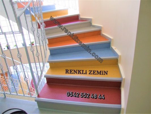 Renkli Pvc Merdiven Kaplaması