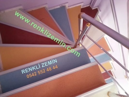 renkli Merdiven Kaplama Çeşitleri